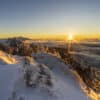 Coucher de soleil depuis le Moucherotte dans le Vercors, paysages alpins dorés - Photo par Gaëtan Michel