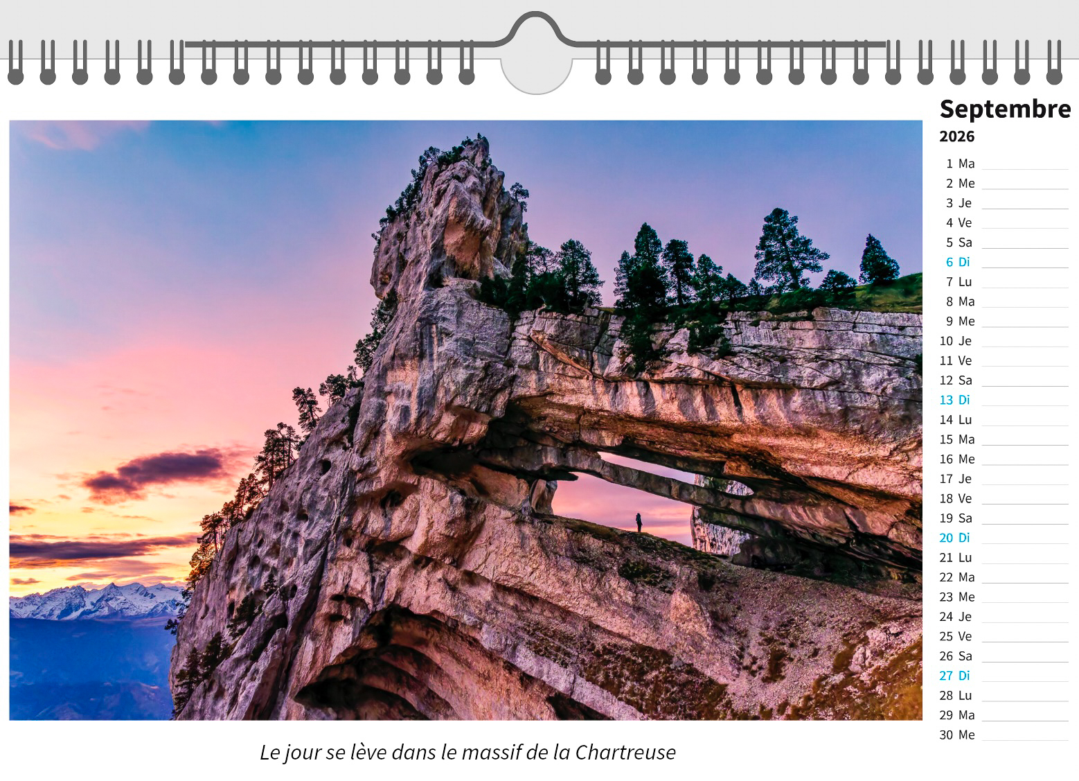 Calendrier 2026 Chartreuse