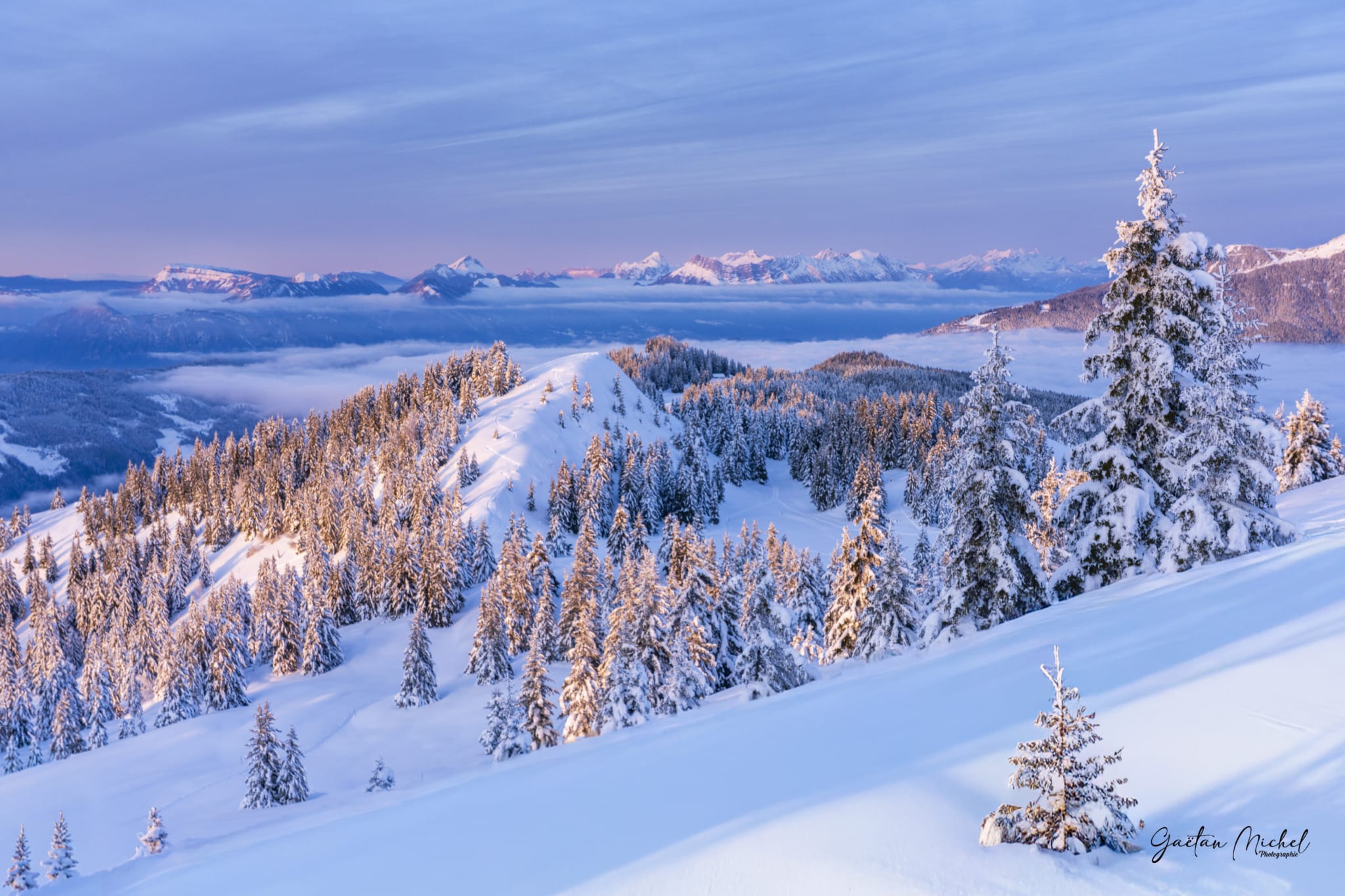 Photo vue sur les Bauges depuis Belledonne Vue sur les Bauges depuis Belledonne