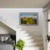 Tableau de la Dent des Portes dans les Bauges encadré dans un escalier - Décoration montagne par Gaëtan Michel